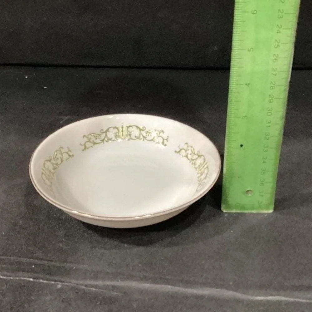 Bell Flower‎ Fine China, Set of 3 Saucers & 1 Cereal Bowl, Porcelain Tableware